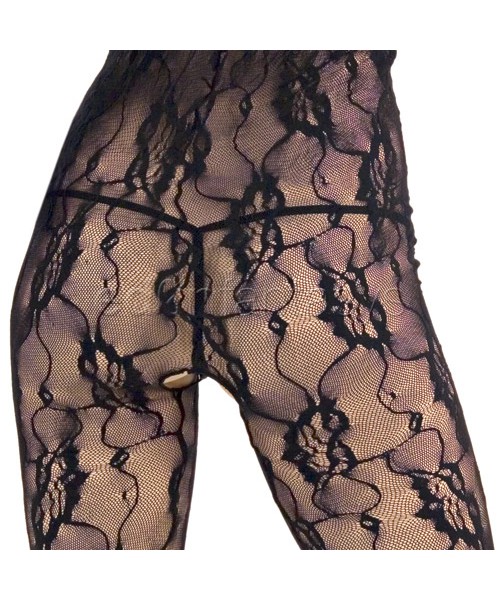 Rose lace halter bodystocking