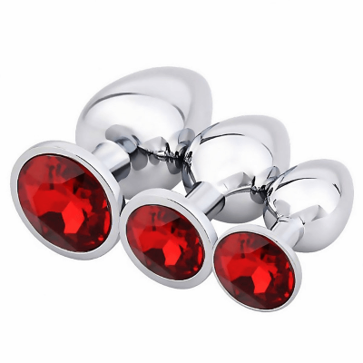 Magic Touch Butt Plug Fun Kit Stainless 3 pack