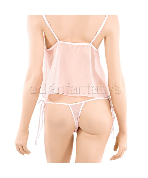 Open front cami and thong
