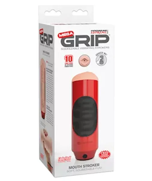 Pipedream Extreme Toyz Mega Grip Vibrating Stroker Mouth — image 14 of 14