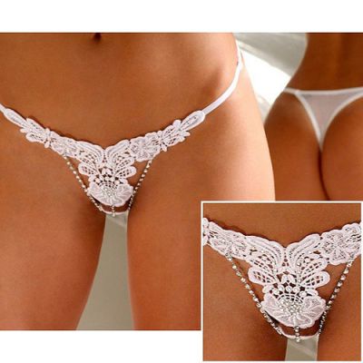 Temptation lace and rhinestone panty