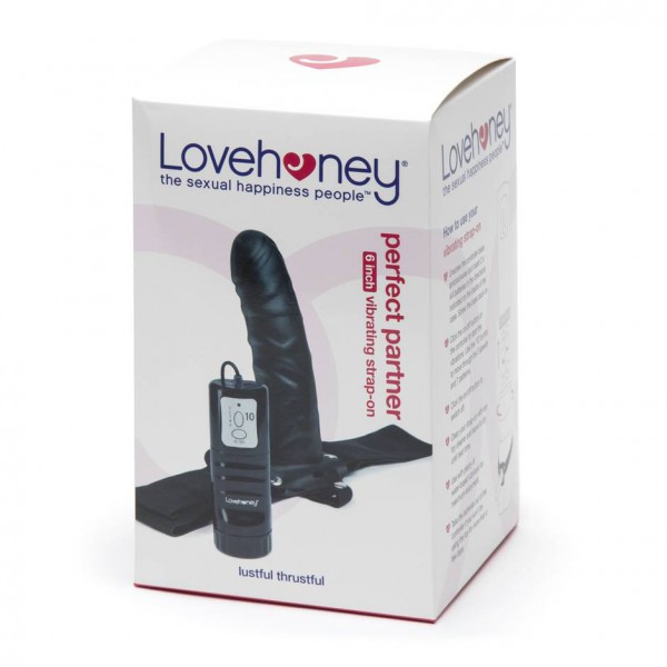 Lovehoney Perfect Partner 10 Function Vibrating Strap-On 6 Inch