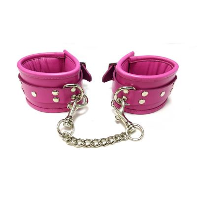 Rouge Pink Padded Ankle Cuffs