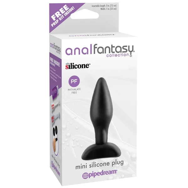 Anal Fantasy Collection Mini Silicone Plug - Black — image 8 of 8