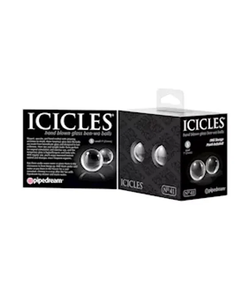 Icicles No41 Small Glass Ben-wa Balls - Clear — image 8 of 8