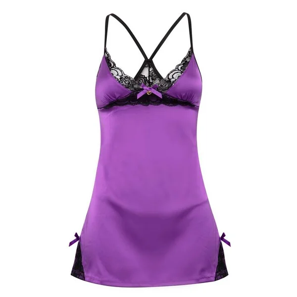 Lovehoney Satin and Lace Plum Babydoll Set — image 13 of 13