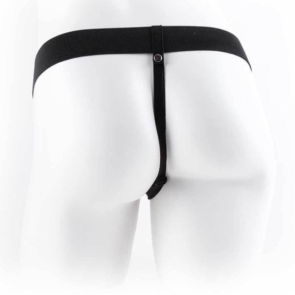 Natural 7" Penis Extender Sleeve for Men | Tan Hollow Strap On and Harness