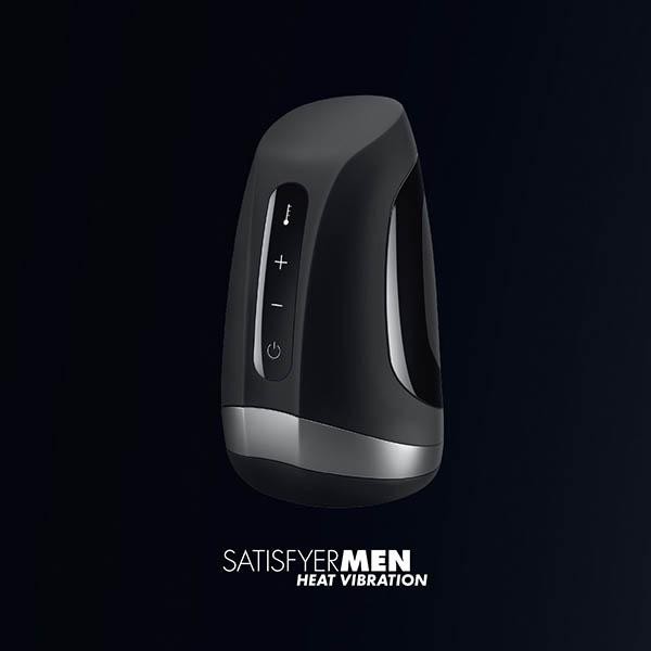 Satisfyer Men 5.5" Rechargeable Masturbator with Heat & Vibration