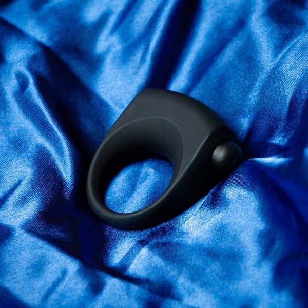 Single Speed Vibrating Cock Ring 1 N' Done Black Silicone