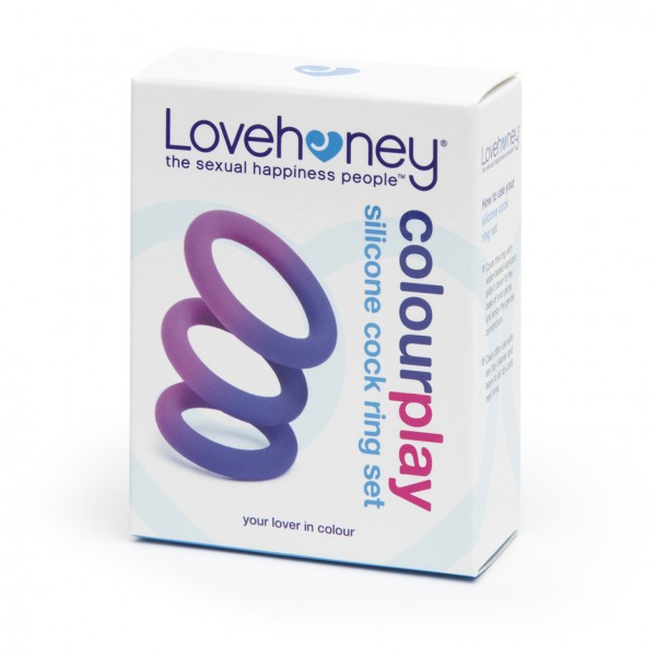 Lovehoney Colourplay Colour-Changing Silicone Cock Ring Set (3 Pack)