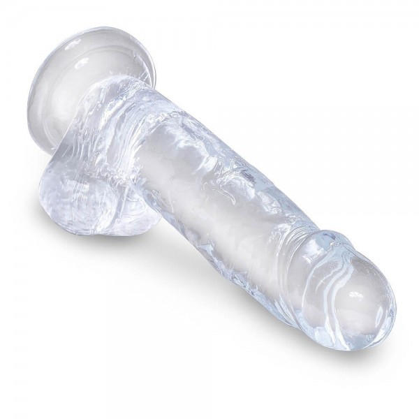 King Cock Clear 7 Inch Dildo With Balls