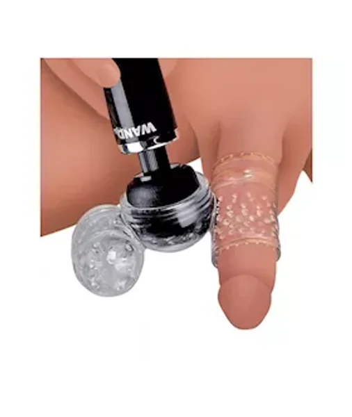 Twin Turbo Strokers 2 In 1 Wand Attachment For Men - Clear — image 14 of 14
