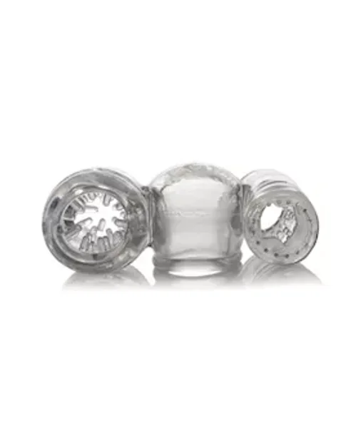 Twin Turbo Strokers 2 In 1 Wand Attachment For Men - Clear — image 8 of 14
