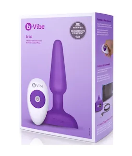 B-vibe Trio Plug - Purple — image 18 of 23