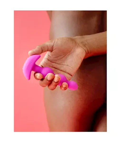 B-vibe Triplet Anal Beads - Fuchsia — image 20 of 20