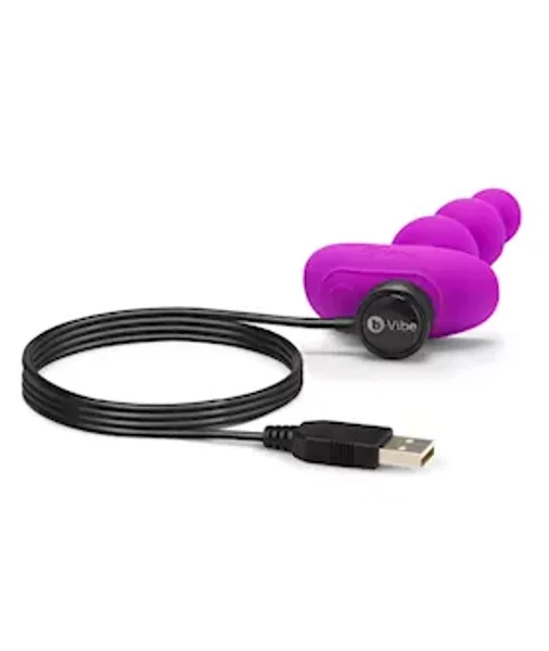 B-vibe Triplet Anal Beads - Fuchsia — image 13 of 20