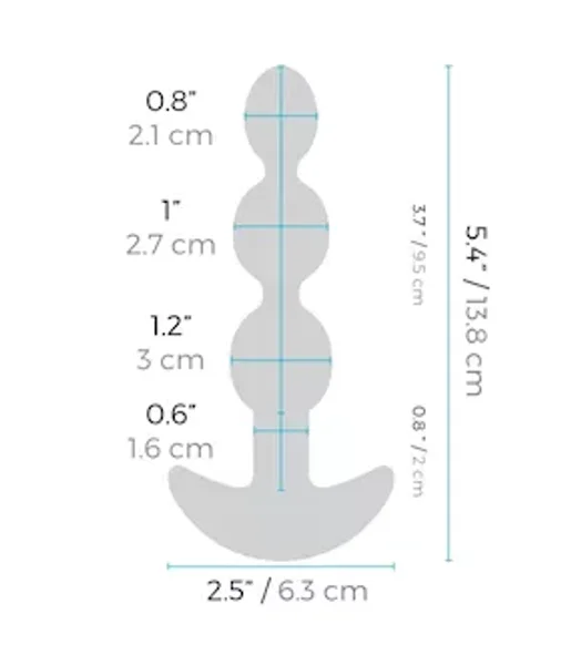 B-vibe Triplet Anal Beads - Fuchsia — image 15 of 20