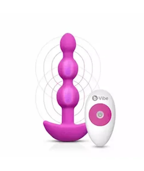 B-vibe Triplet Anal Beads - Fuchsia — image 12 of 20