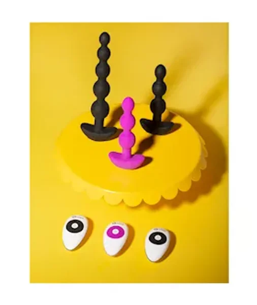 B-vibe Triplet Anal Beads - Fuchsia — image 19 of 20