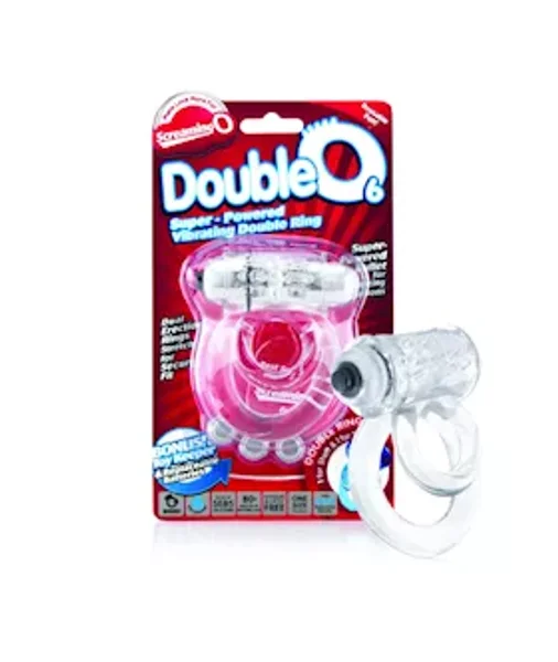 Doubleo 6 Vibrating Double Cock Ring - Clear — image 6 of 6