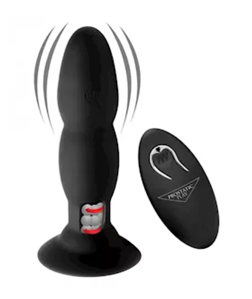 Rim Master Rechargeable Vibrating Silicone Anal Plug - Black - 5.5 Inch — image 7 of 8