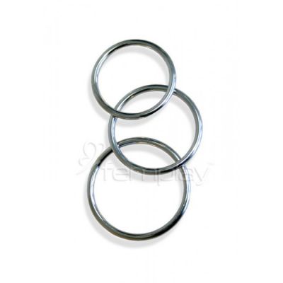 Triple Metal Cock Ring Set