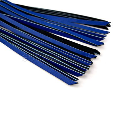 Black and blue strap whip