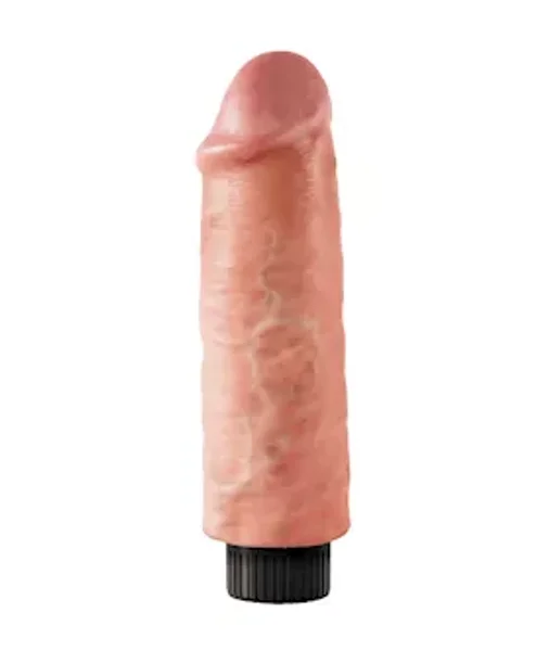King Cock 6 Vibrating Cock - Flesh - 6 Inch — image 8 of 13