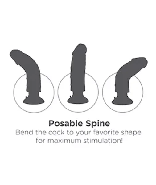King Cock 6 Vibrating Cock - Flesh - 6 Inch — image 11 of 13