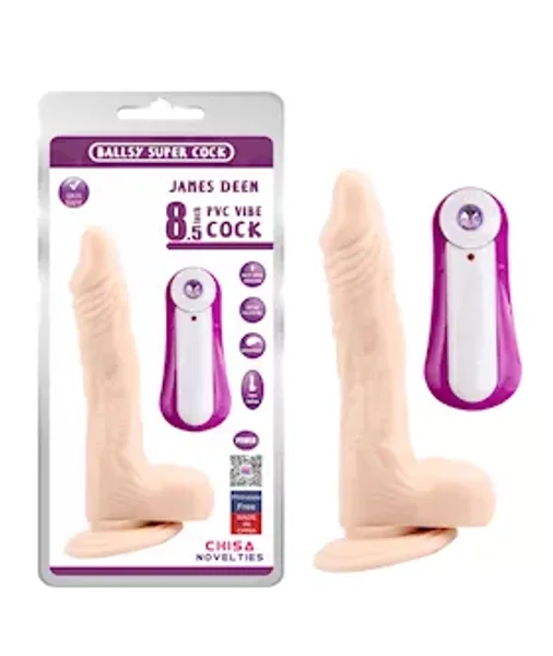 8.5 Inch Vibrating Dildo - Flesh - 8.5 Inch — image 5 of 5