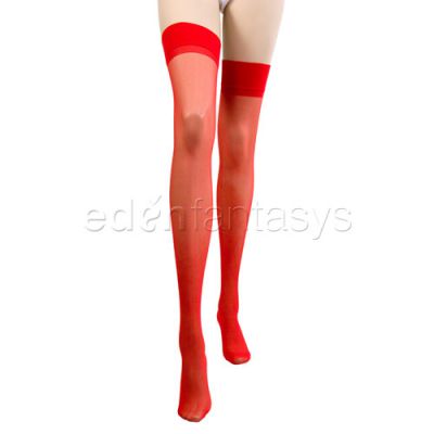 Sheer backseam stockings