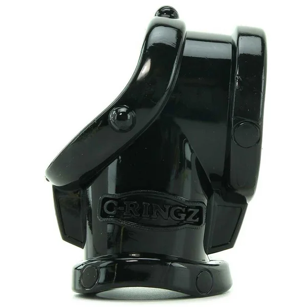 Cock Pipe Penis Ring & Ball Stretcher Black Sleeve by Fantasy C-Ringz — image 11 of 14