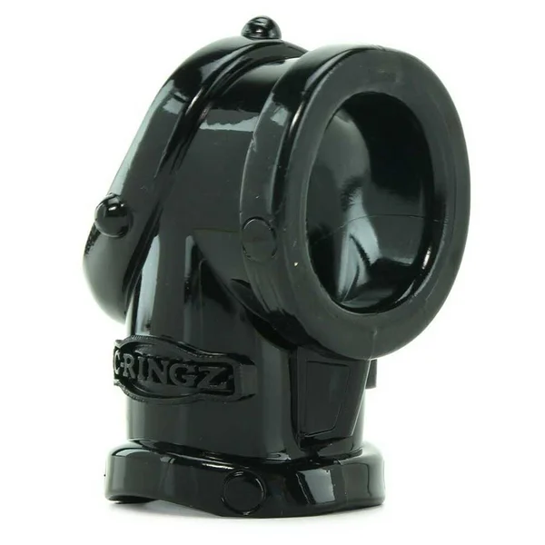 Cock Pipe Penis Ring & Ball Stretcher Black Sleeve by Fantasy C-Ringz — image 10 of 14