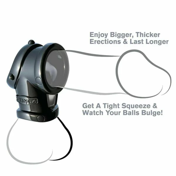 Cock Pipe Penis Ring & Ball Stretcher Black Sleeve by Fantasy C-Ringz — image 9 of 14