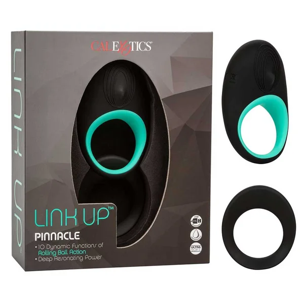 Link Up Pinnacle Silicone Vibrating Cock Ring | Rechargeable 10 Speed Gyrating Couples Toy — image 11 of 20
