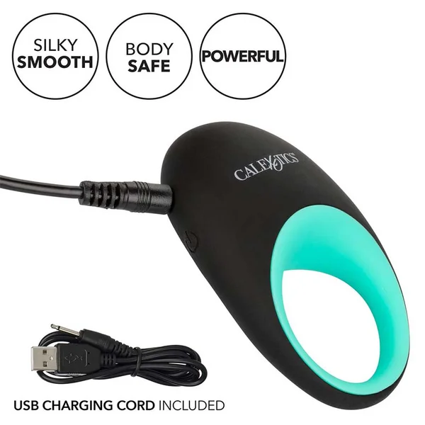 Link Up Pinnacle Silicone Vibrating Cock Ring | Rechargeable 10 Speed Gyrating Couples Toy — image 18 of 20