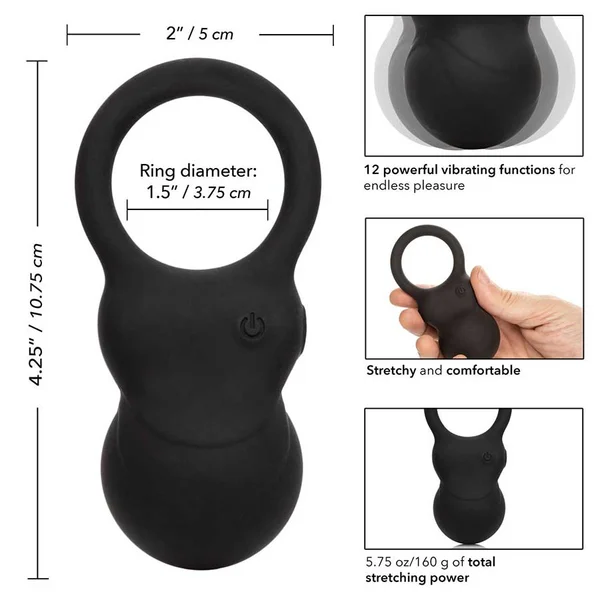 Colt Weighted Kettlebell Vibrating Cock Ring | 5.75 oz Heavy Stretching Device — image 11 of 16