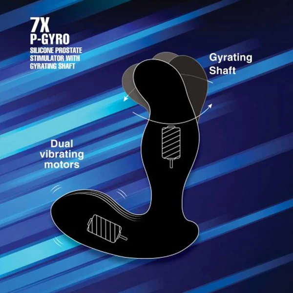 Multi-Speed Vibrating 7X P-Gyro Silicone Prostate Stimulator with Gyrating Shaft — image 13 of 14