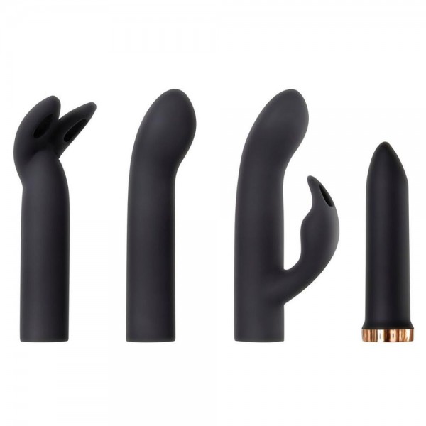 Four Play Silicone Rechargeable Clit Stimulator Set - Great For Beginners!