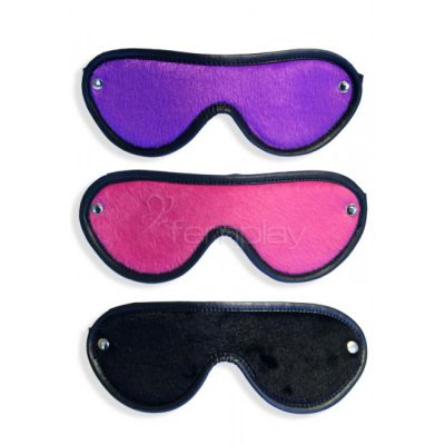 Love in 100 Leather Fluffy Blindfold