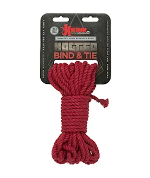 Kink Hogtied Bind & Tie 6mm Hemp Bondage Rope - Red — image 3 of 4