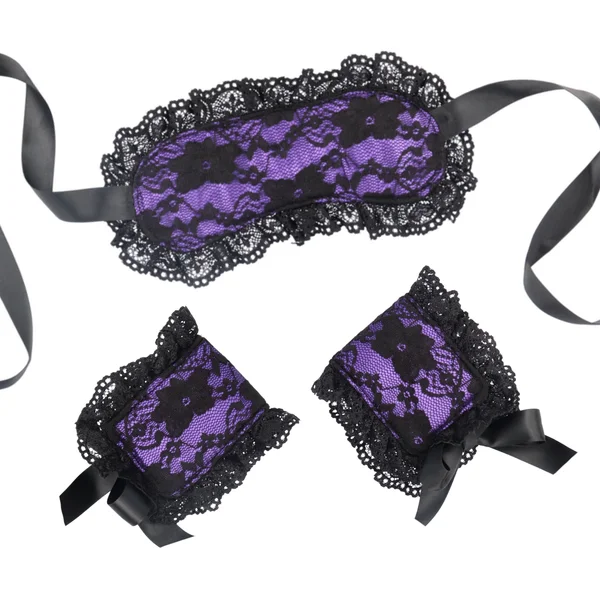 Intimate Bondage Kit For Couples - Silk Lace Blindfold & Cuff Set — image 13 of 14