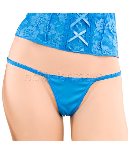 Lace up cami and thong set