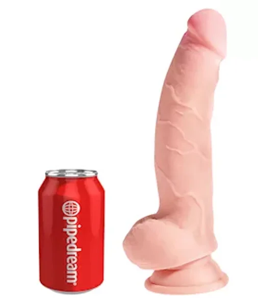 King Cock Plus 8 Inch Triple Density Fat Cock With Balls - Flesh — image 13 of 18