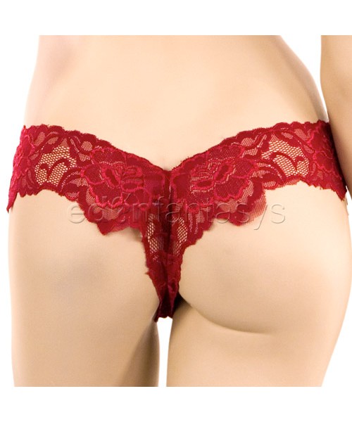 Lace halter top with thong