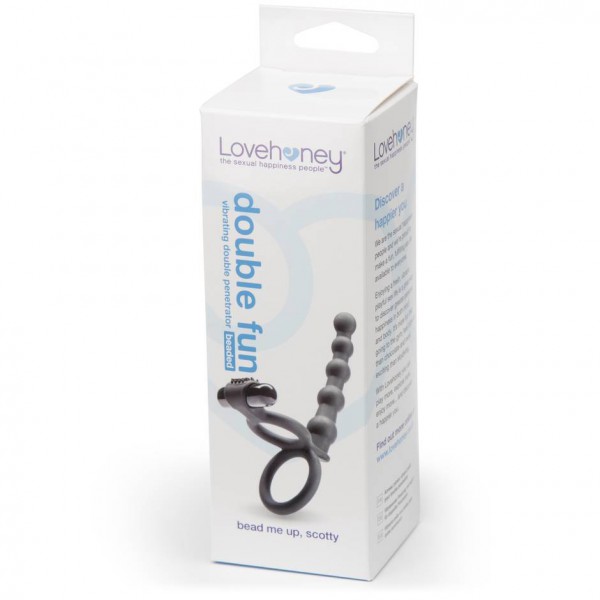 Lovehoney Double Fun Beaded Vibrating Double Penetration Strap-On