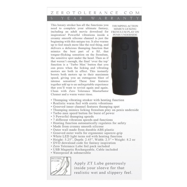 Zero Tolerance Thump & Grind Rechargeable Stroker