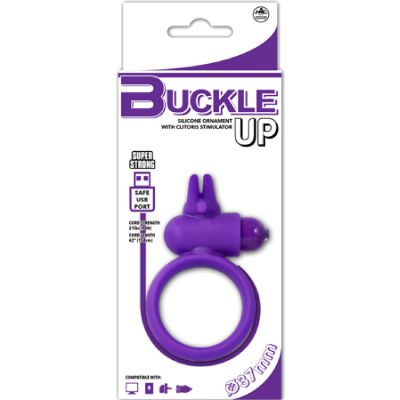 Buckle Up USB Silicone Rabbit Cockring Lavender