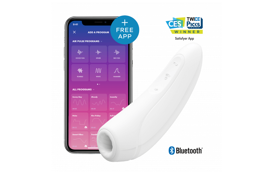 Satisfyer Curvy 1 Plus Air Pulse Clitoral Stimulator With Vibration & App