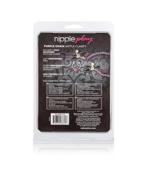 Nipple Play purple chain nipple clamps